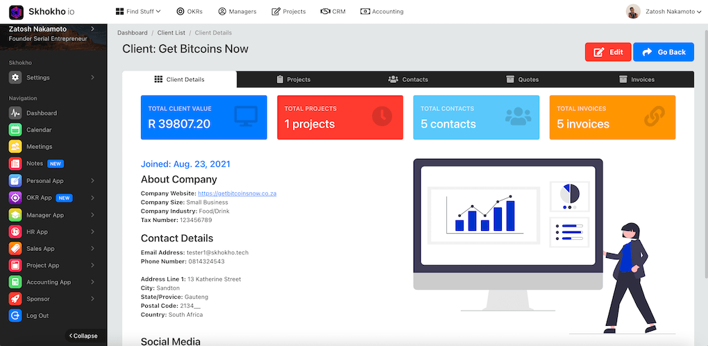 Client profile 360 degree view