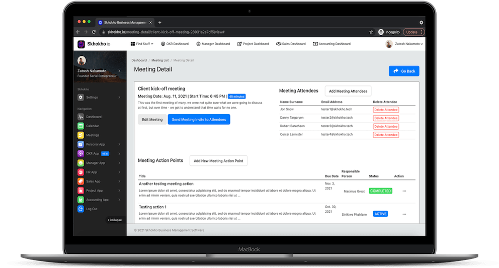 Meeting Management Software Tool