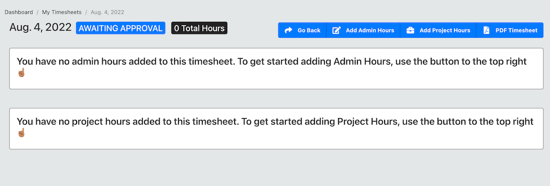 Blank Timesheet Template - Time Tracking App