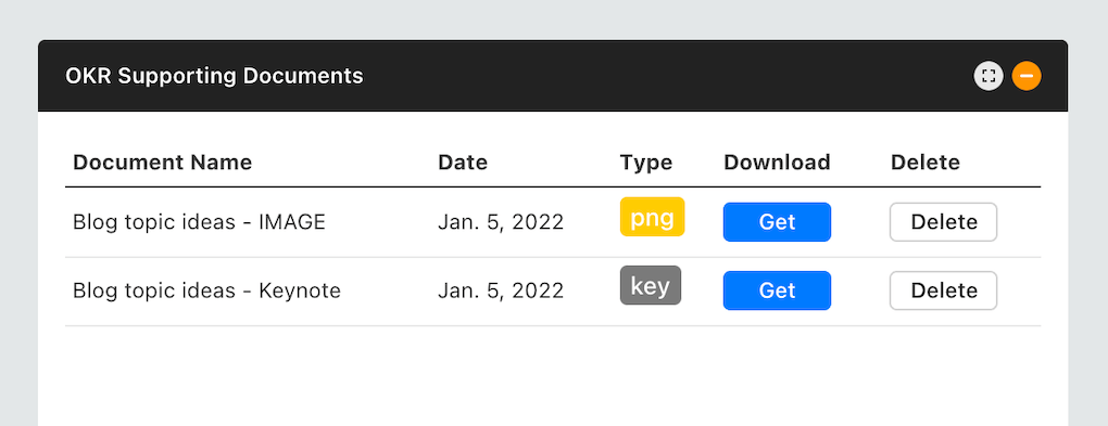 OKR Supporting Documentation