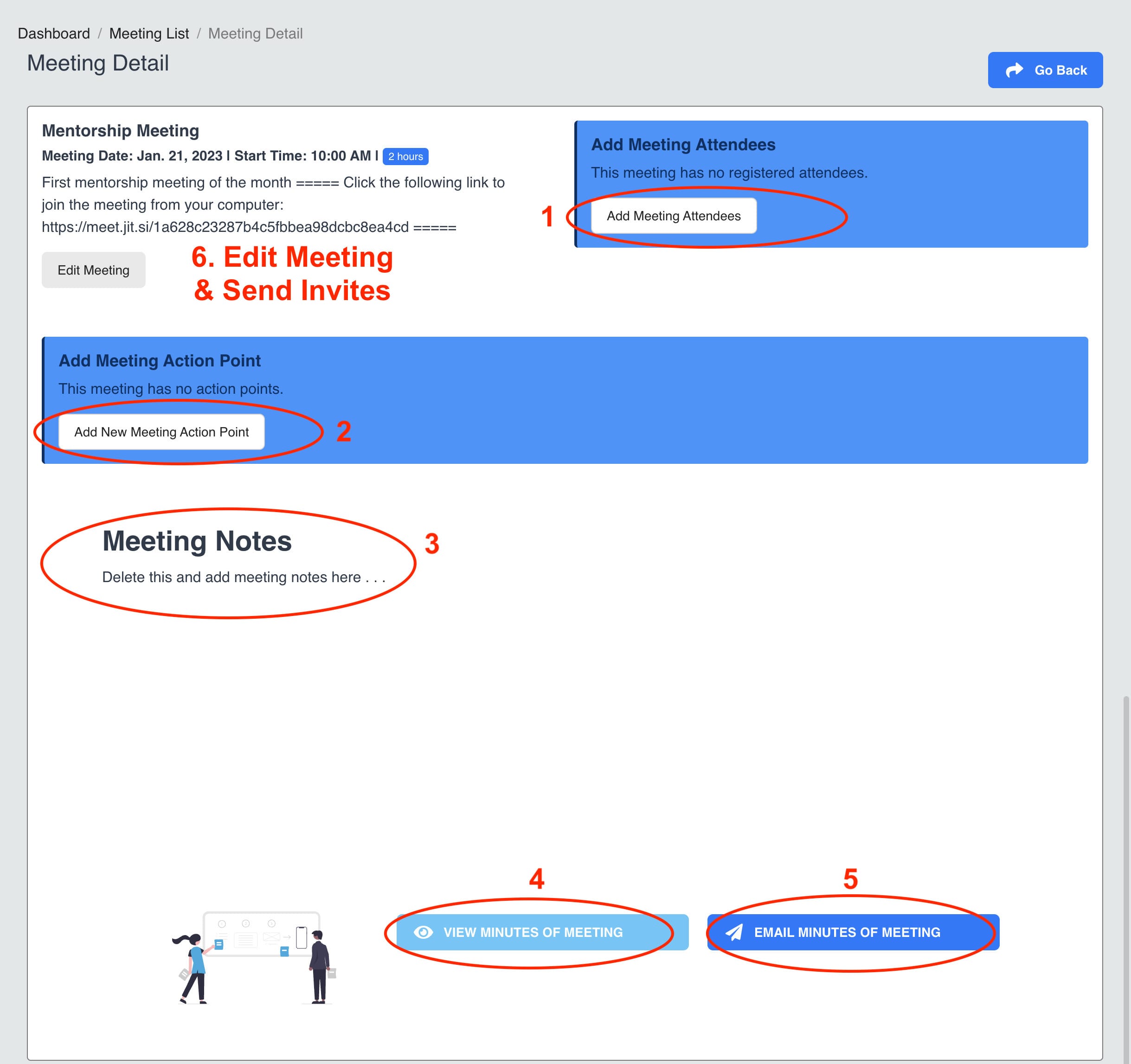 Personal Meeting Detailed Page