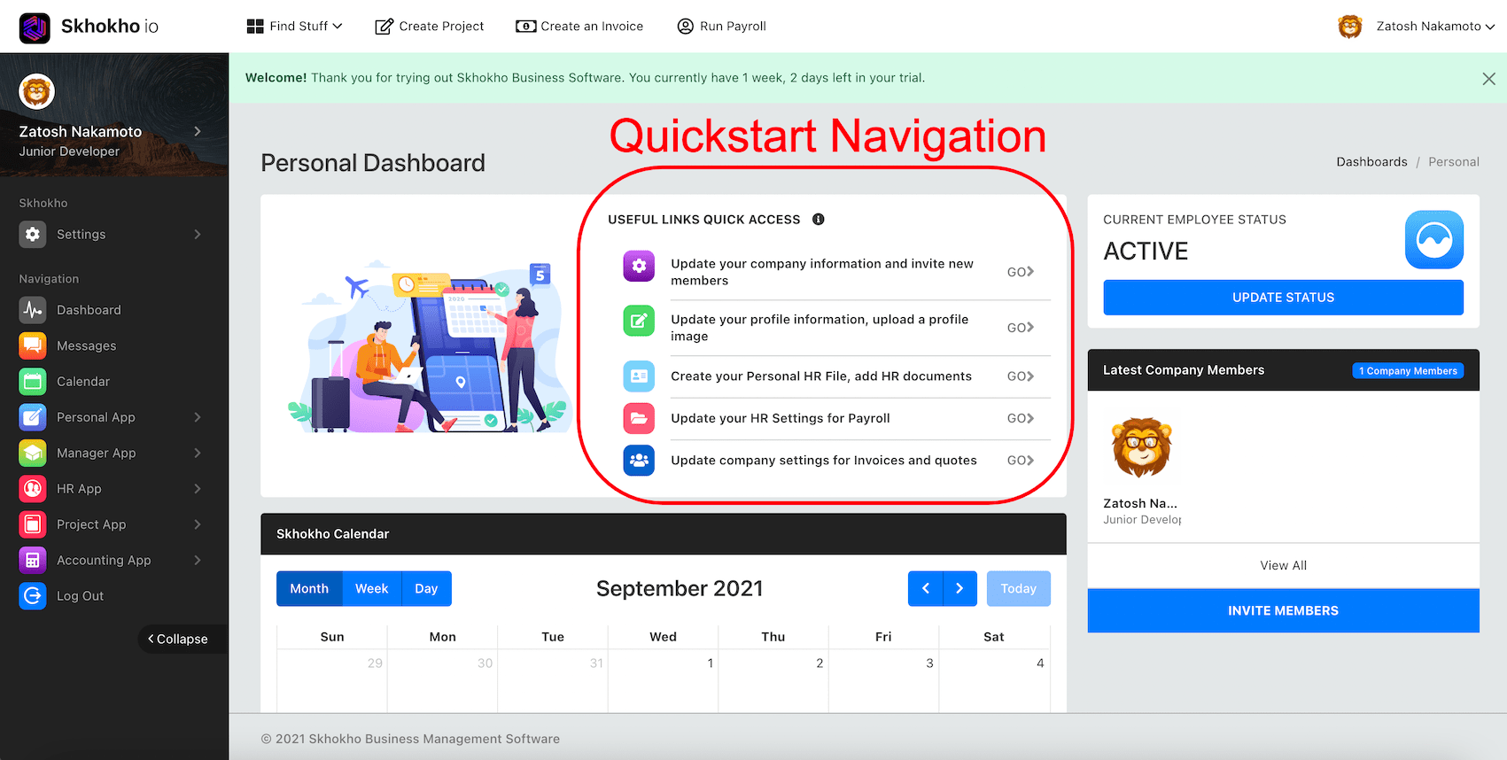 Skhokho QuickStart Navigation