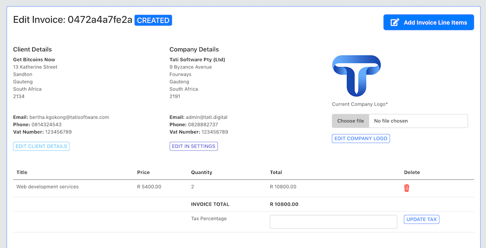 invoice Details